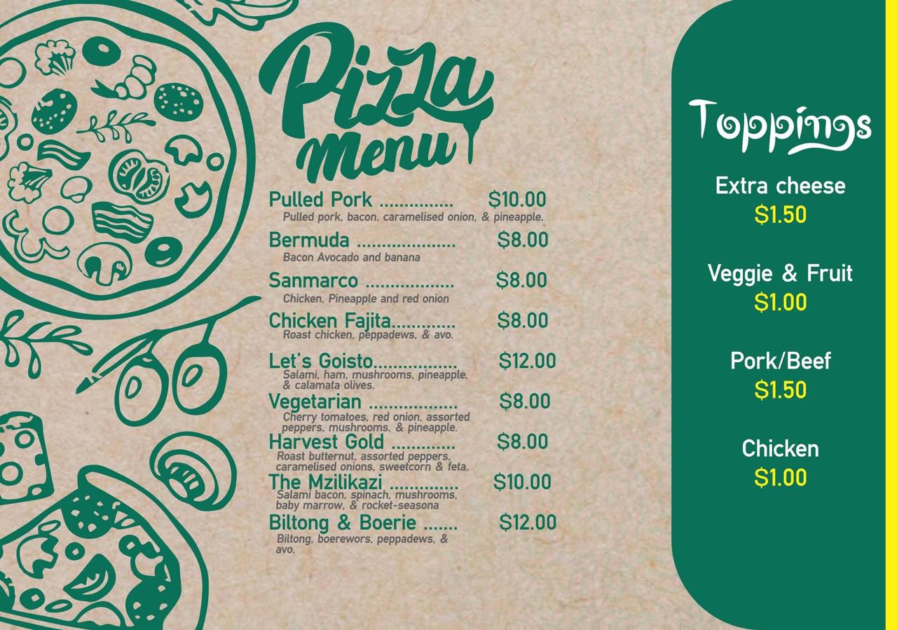 Willsgrove Food Market menu